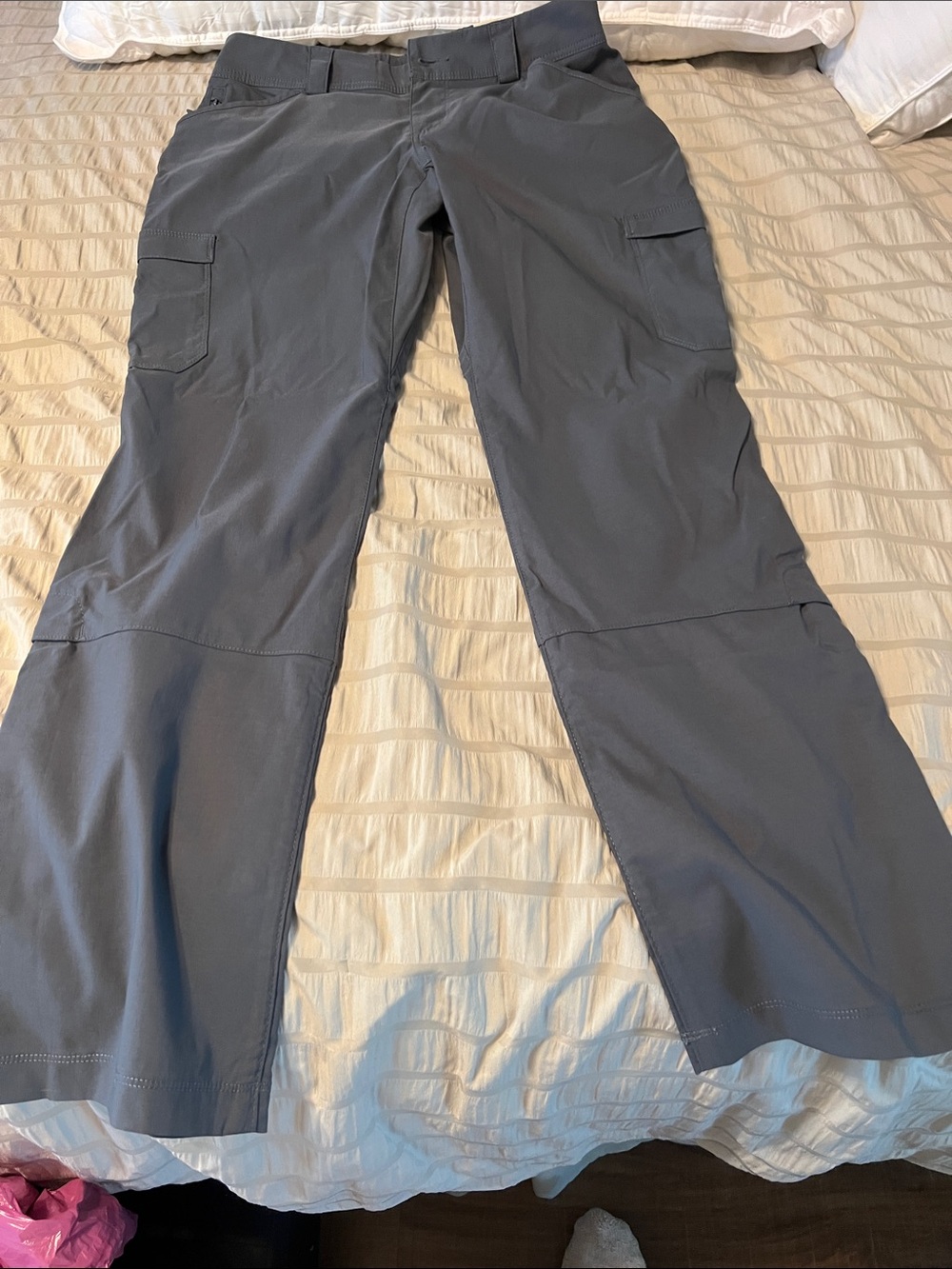 Women’s Gray Cargo Flare Pants